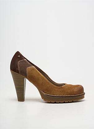 Escarpins cubain talon de 7 à 9cm marron MTNG femme