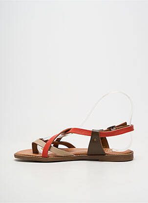 Sandales/nu pieds matière lisse talon plat jusqu'à 3cm marron ARIMA femme