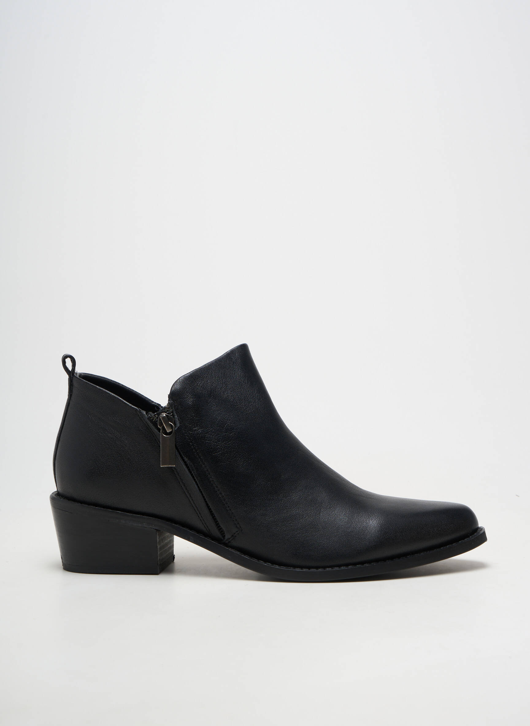 Bottines/boots matière lisse talon de 4 à 6cm noir REBELLES femme