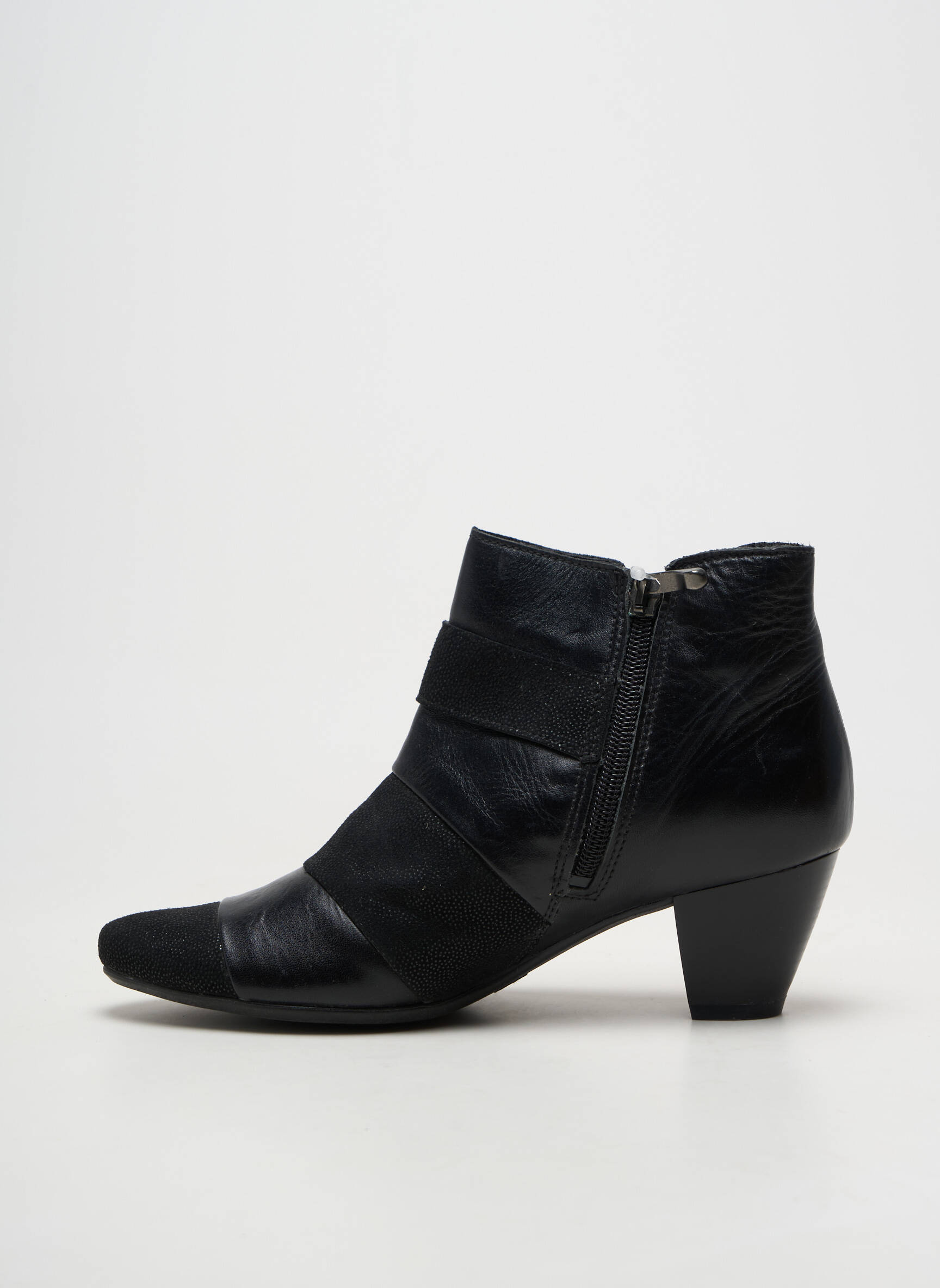 Bottines/boots matière lisse talon de 4 à 6cm noir ARIMA femme