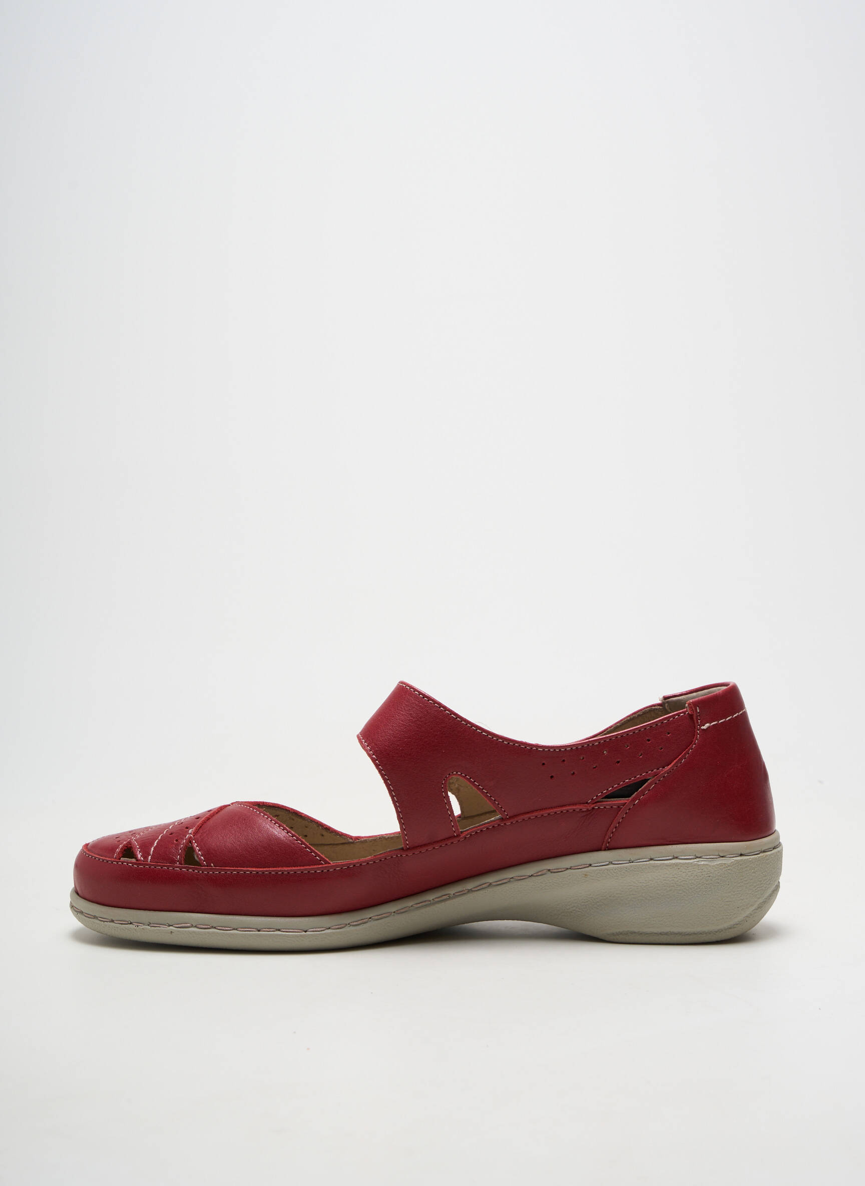 Ballerines matière lisse talon plat jusqu'à 3cm rouge ARIMA femme