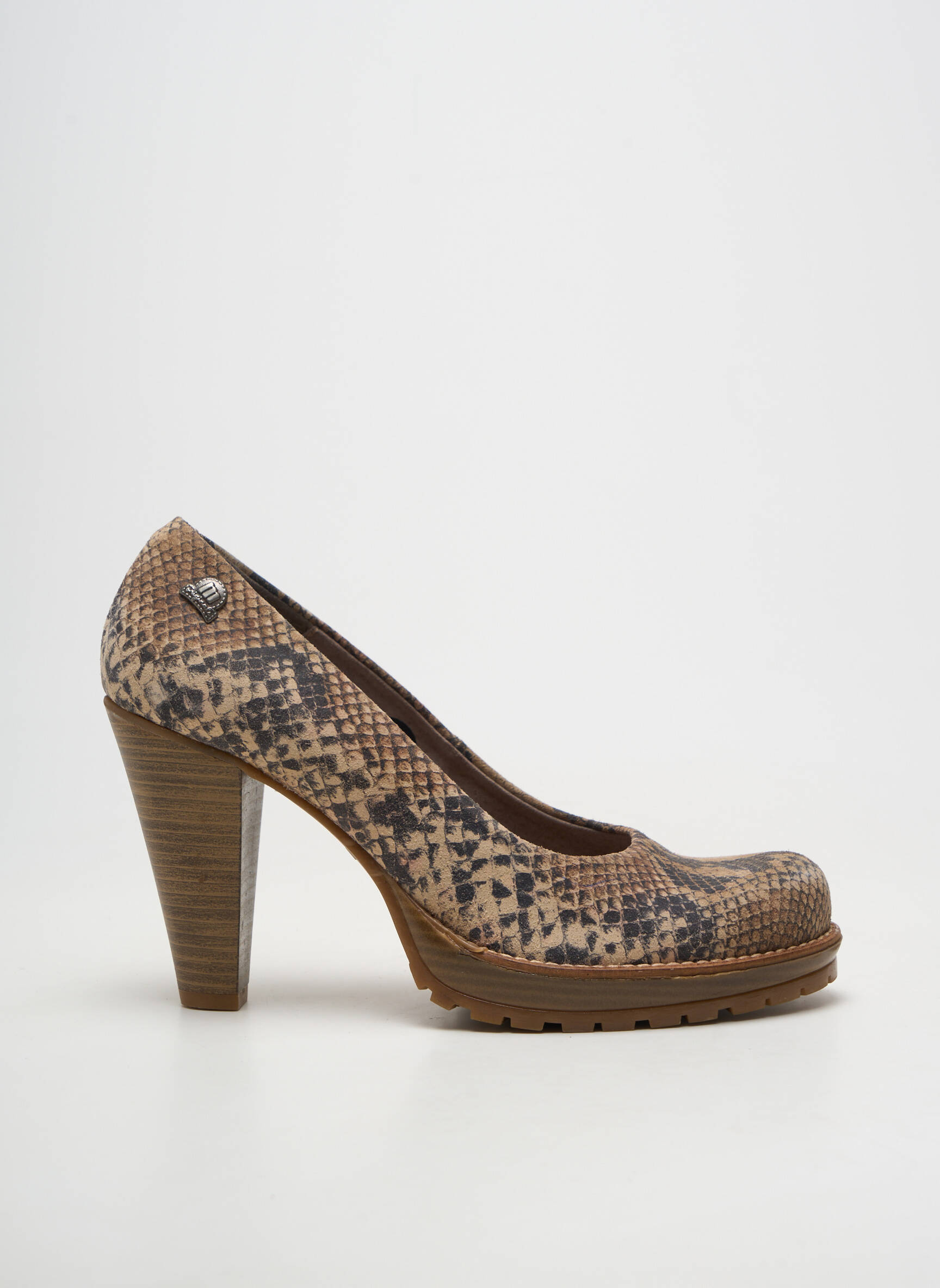 Escarpins cubain talon de 7 à 9cm marron MTNG femme
