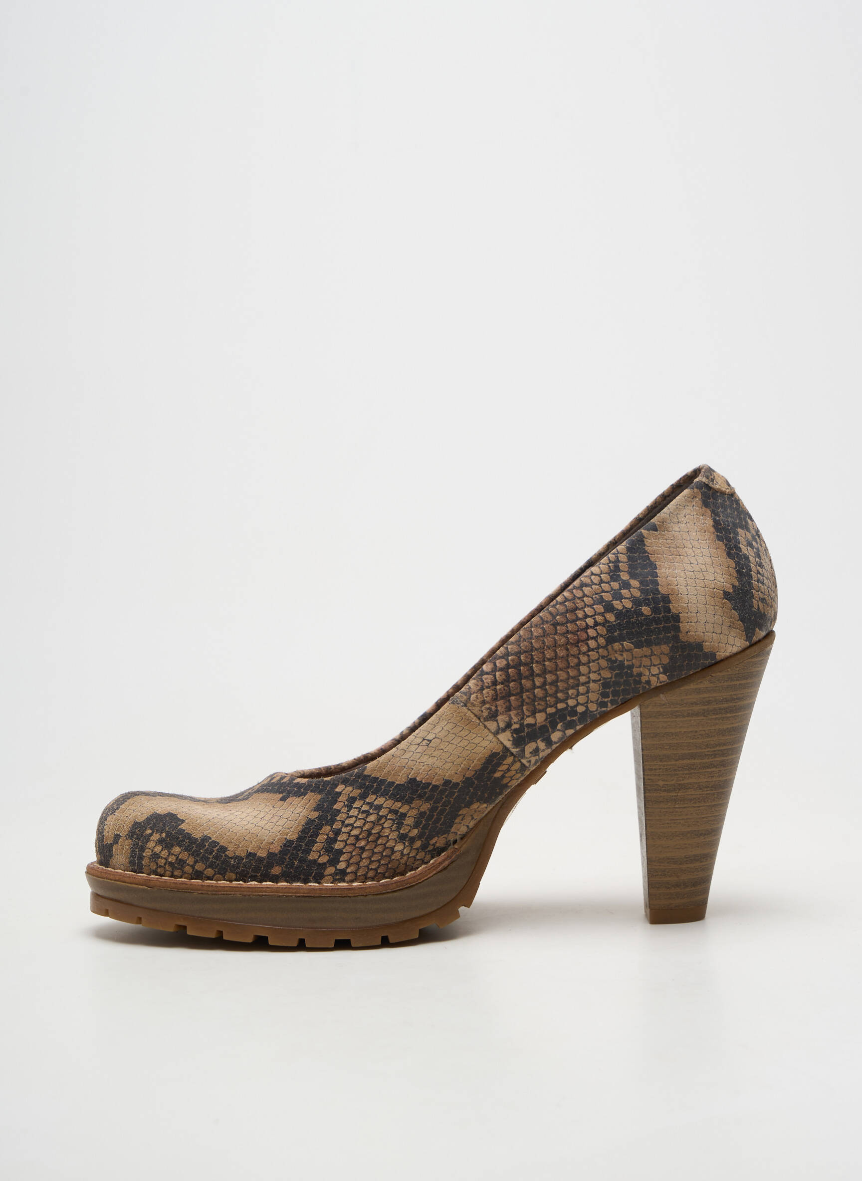 Escarpins cubain talon de 7 à 9cm marron MTNG femme