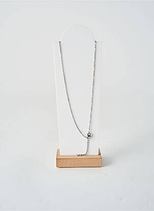 Collier fermeture fermoir mousqueton argent TATA GISELE femme