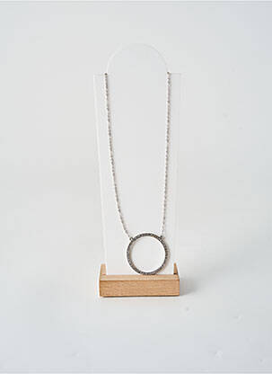 Collier fermeture fermoir mousqueton argent TATA GISELE femme