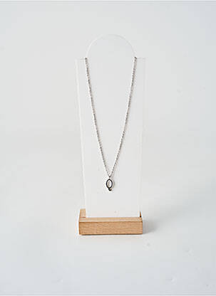 Collier fermeture fermoir mousqueton argent TATA GISELE femme
