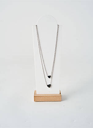 Collier fermeture fermoir mousqueton argent TATA GISELE femme