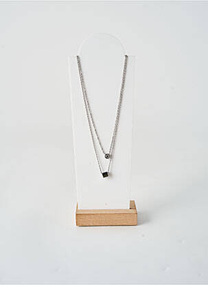 Collier fermeture fermoir mousqueton argent TATA GISELE femme
