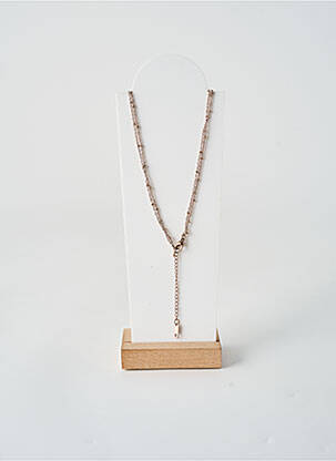 Collier fermeture fermoir mousqueton rose TATA GISELE femme