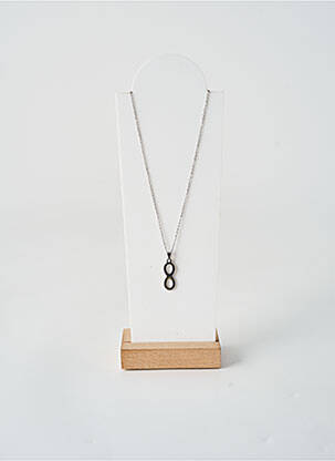 Collier fermeture fermoir mousqueton argent TATA GISELE femme