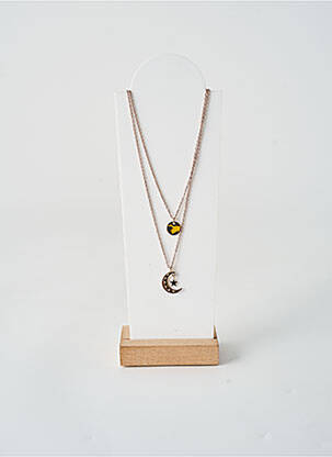 Collier fermeture fermoir mousqueton rose TATA GISELE femme