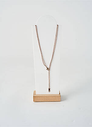 Collier fermeture fermoir mousqueton rose TATA GISELE femme