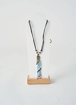 Collier ornement perles bleu TATA GISELE femme