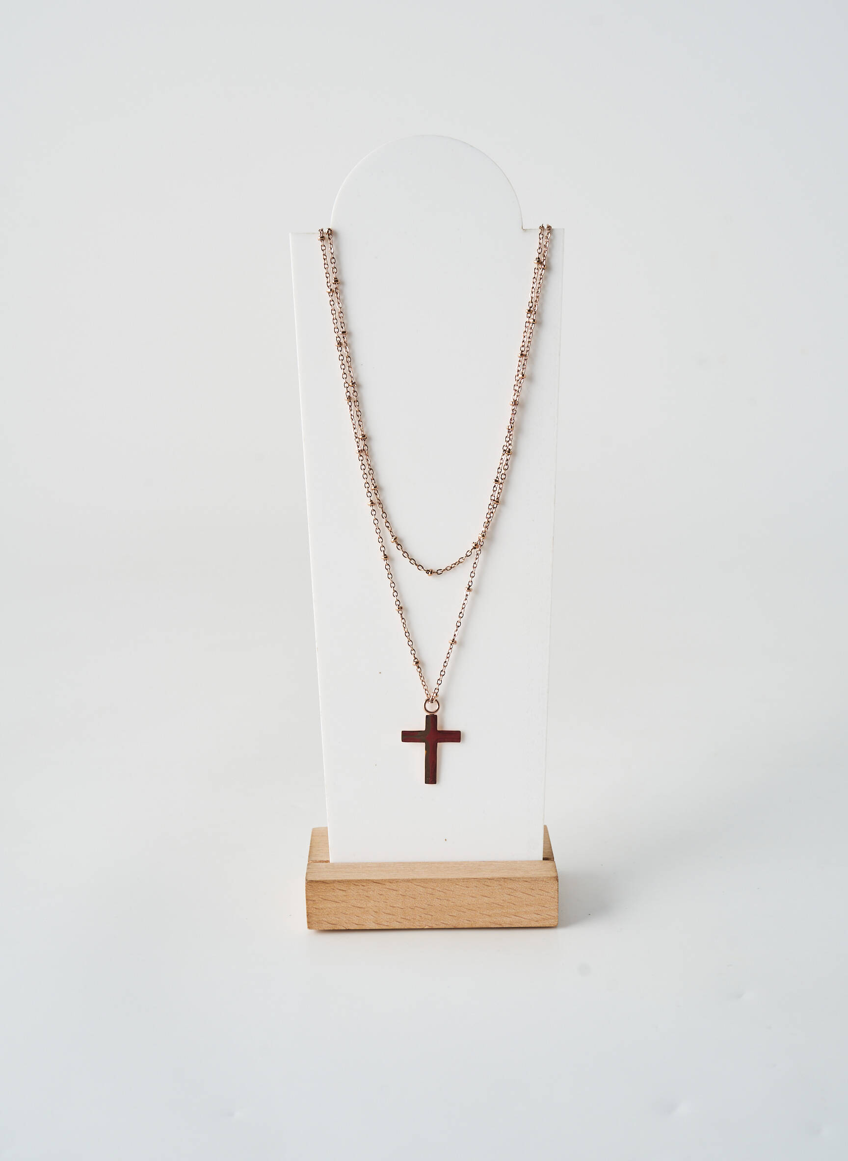 Collier fermeture fermoir mousqueton rose TATA GISELE femme