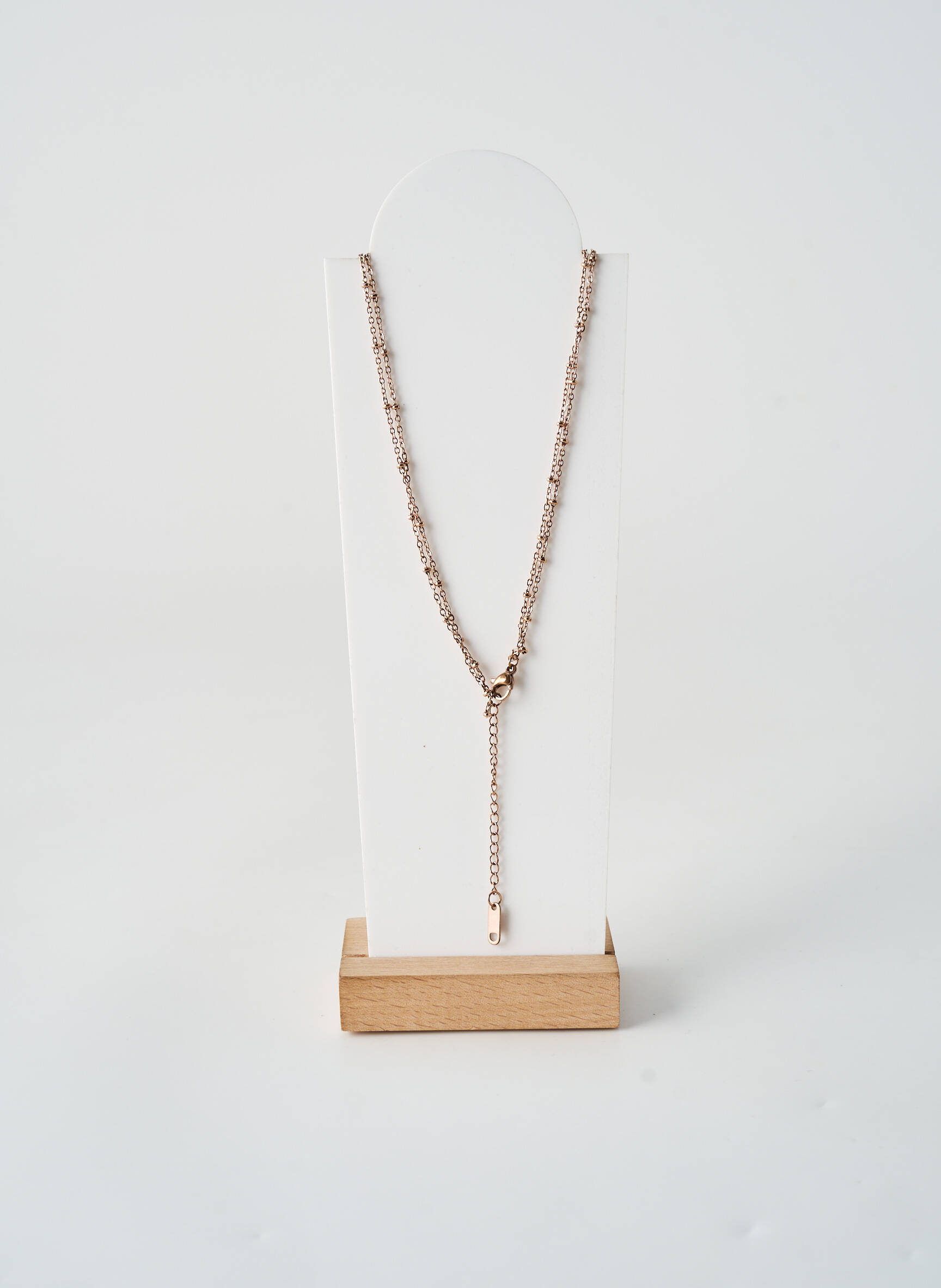 Collier fermeture fermoir mousqueton rose TATA GISELE femme