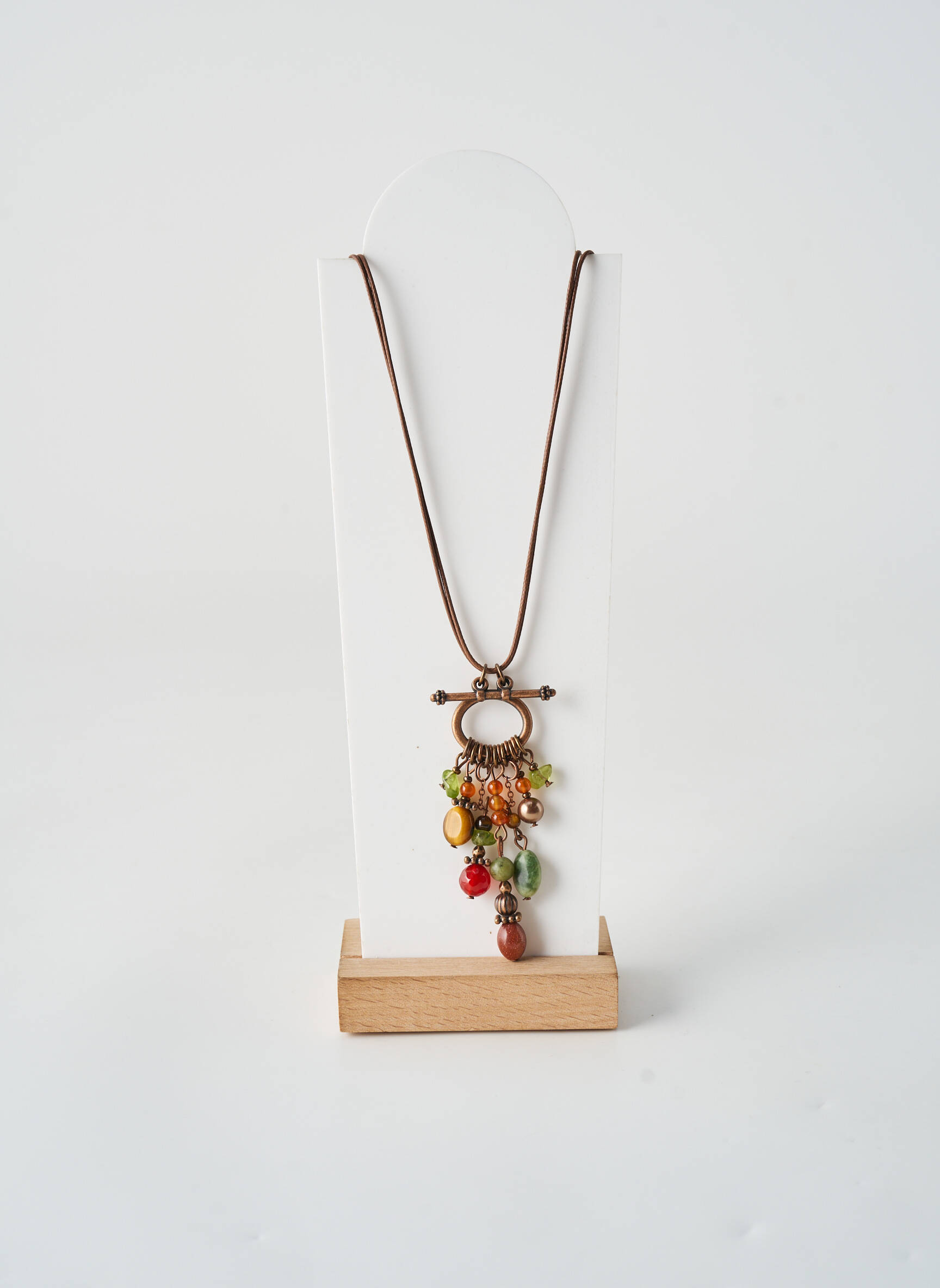 Collier ornement pierre marron TATA GISELE femme