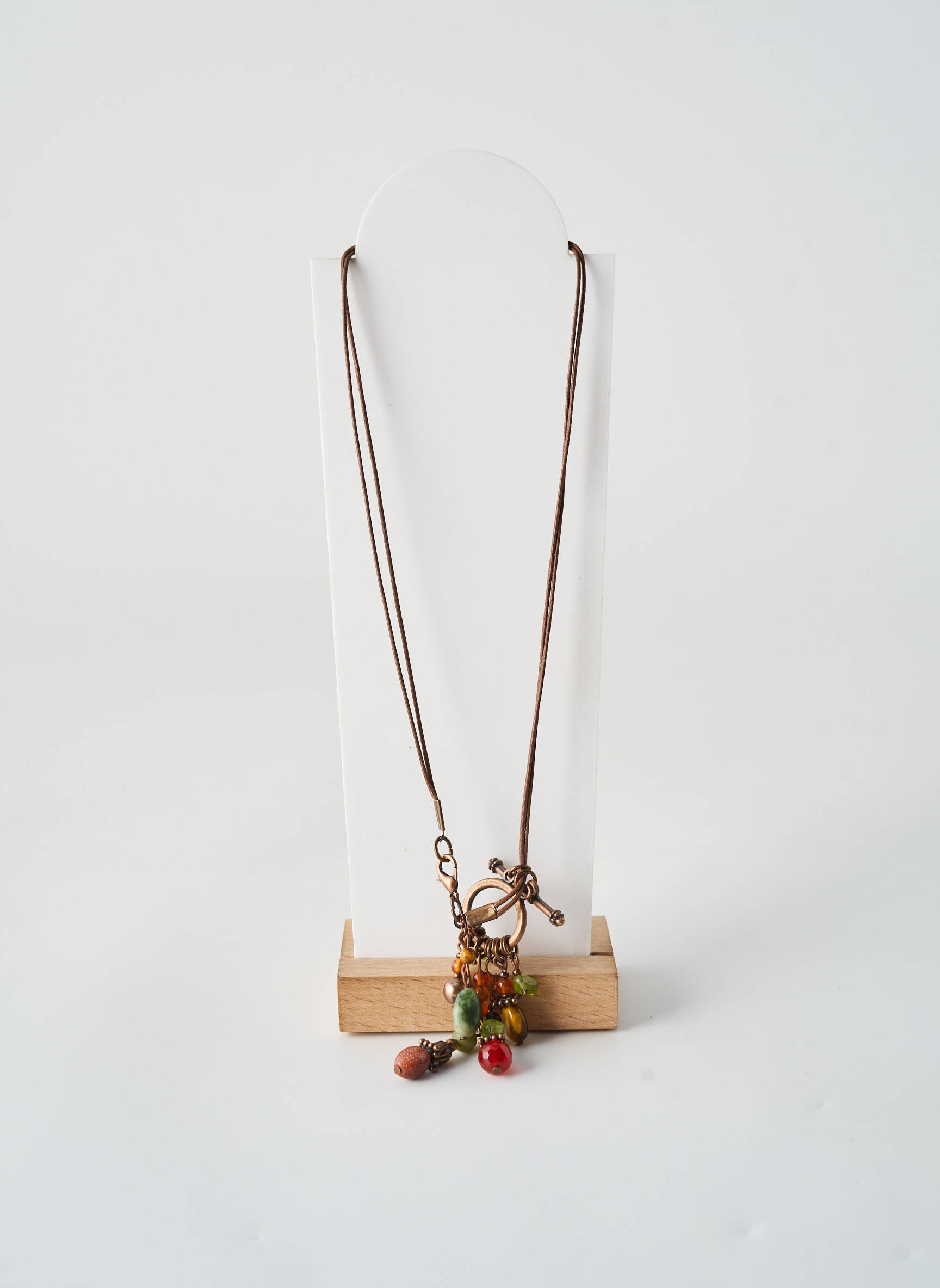 Collier ornement pierre marron TATA GISELE femme