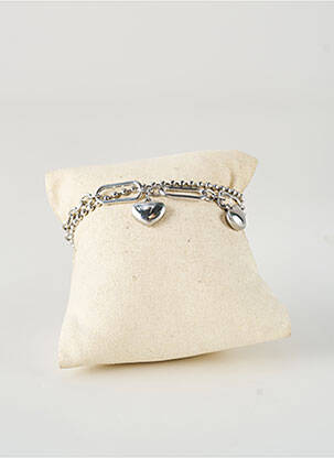Bracelet fermeture fermoir mousqueton argent TATA GISELE femme
