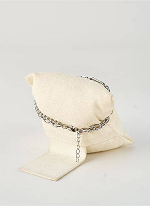 Bracelet fermeture fermoir mousqueton argent TATA GISELE femme