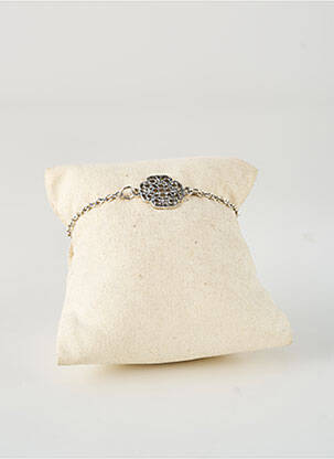Bracelet fermeture fermoir mousqueton argent TATA GISELE femme