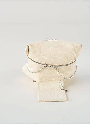 Bracelet fermeture fermoir mousqueton argent TATA GISELE femme
