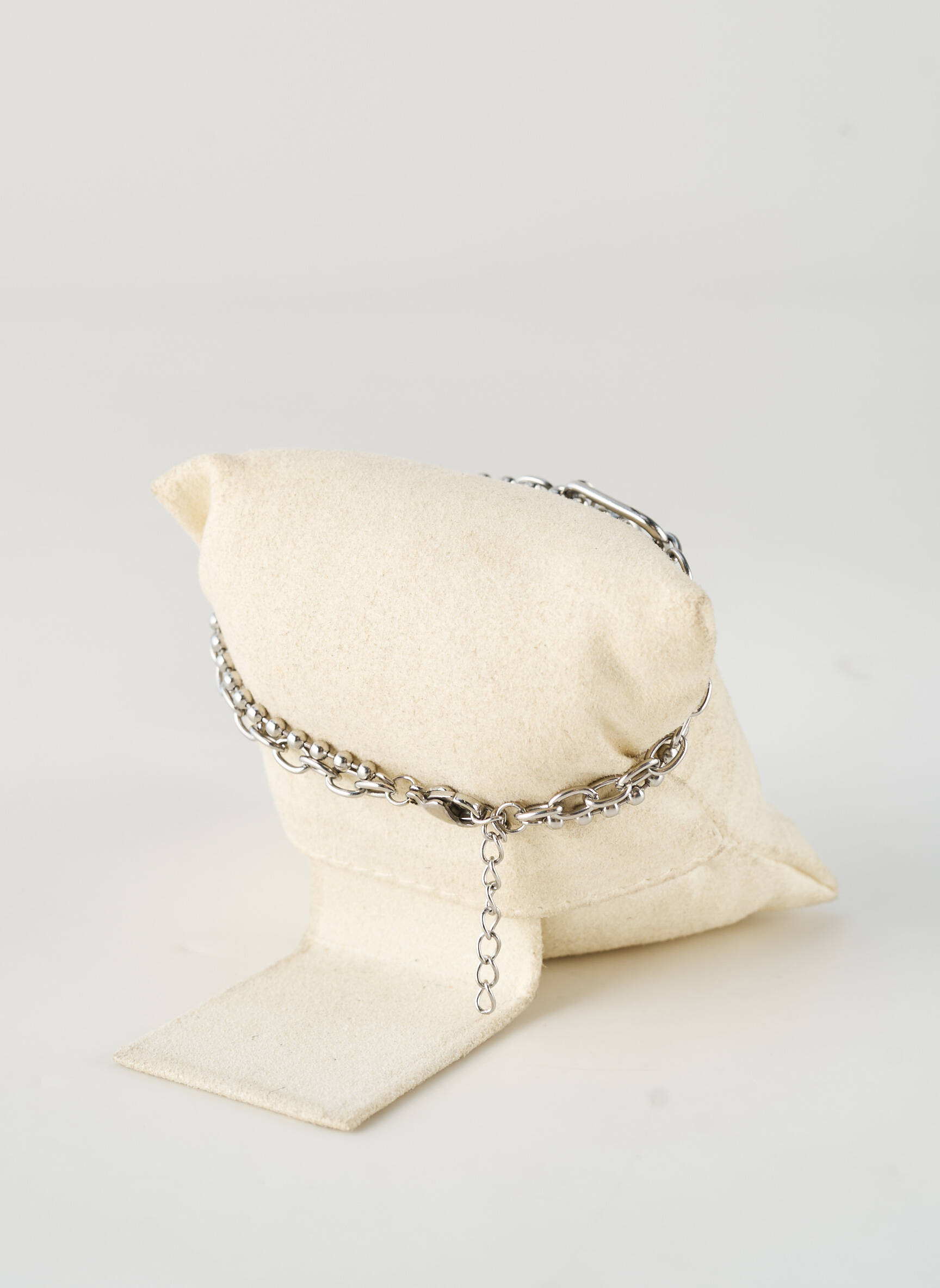 Bracelet fermeture fermoir mousqueton argent TATA GISELE femme