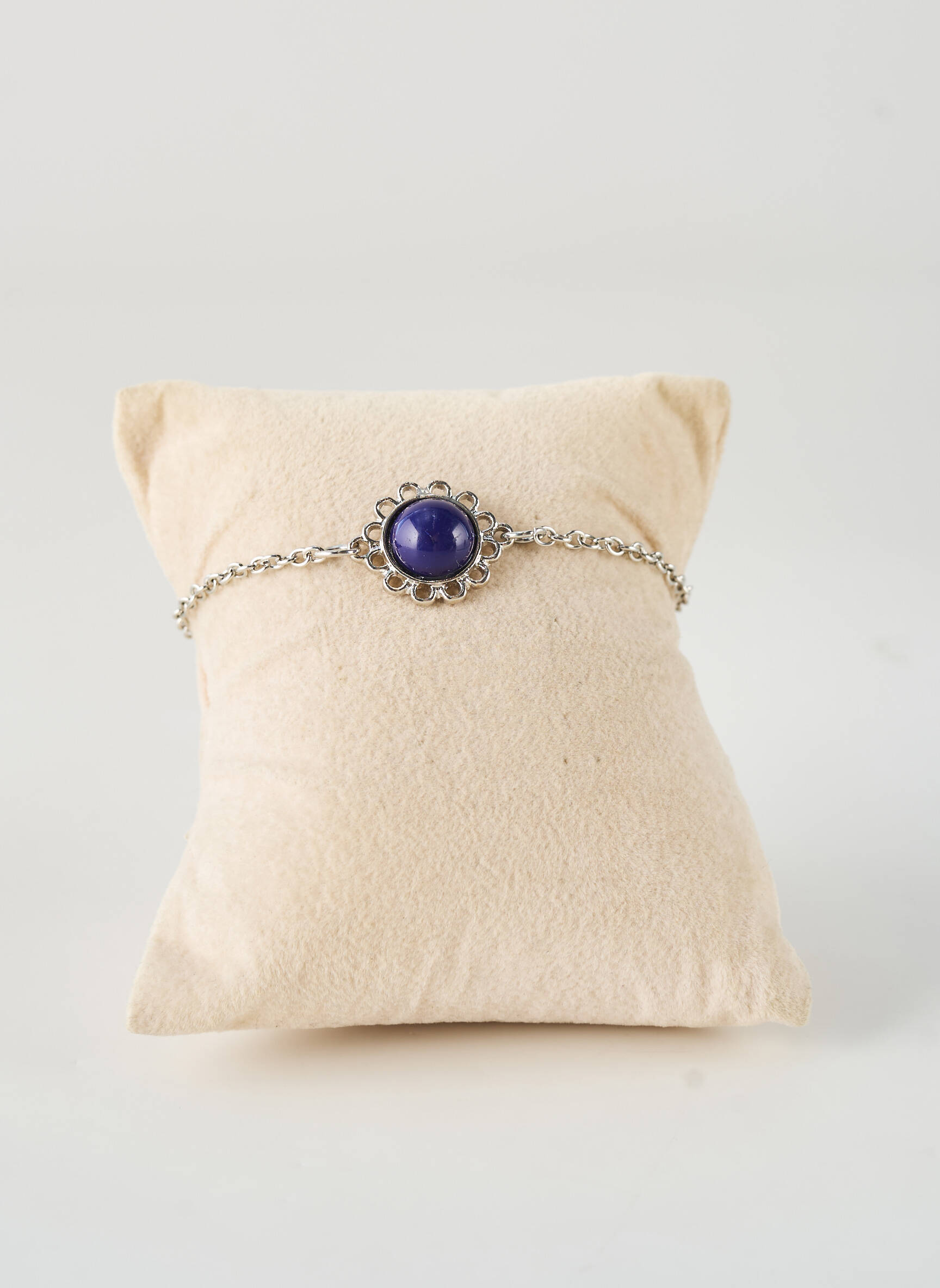 Bracelet fermeture fermoir mousqueton bleu TATA GISELE femme