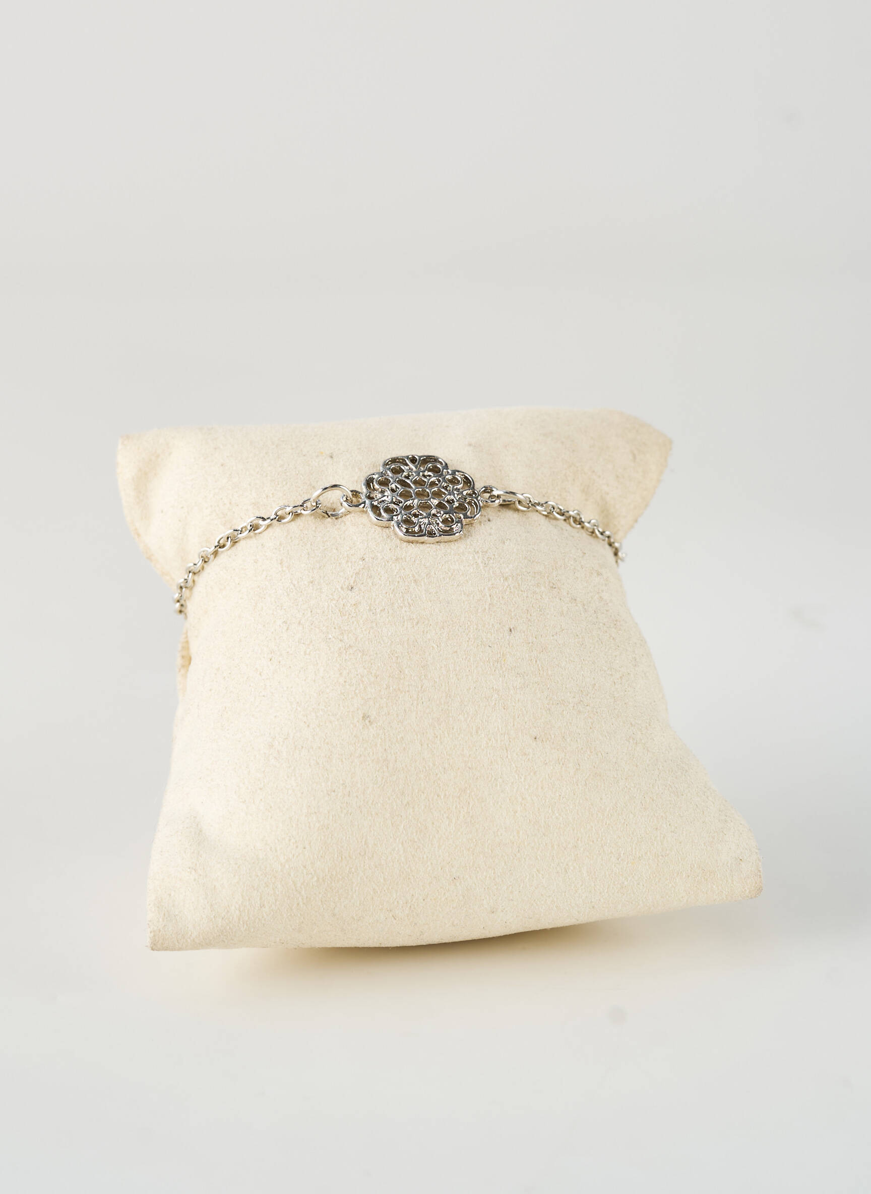 Bracelet fermeture fermoir mousqueton argent TATA GISELE femme