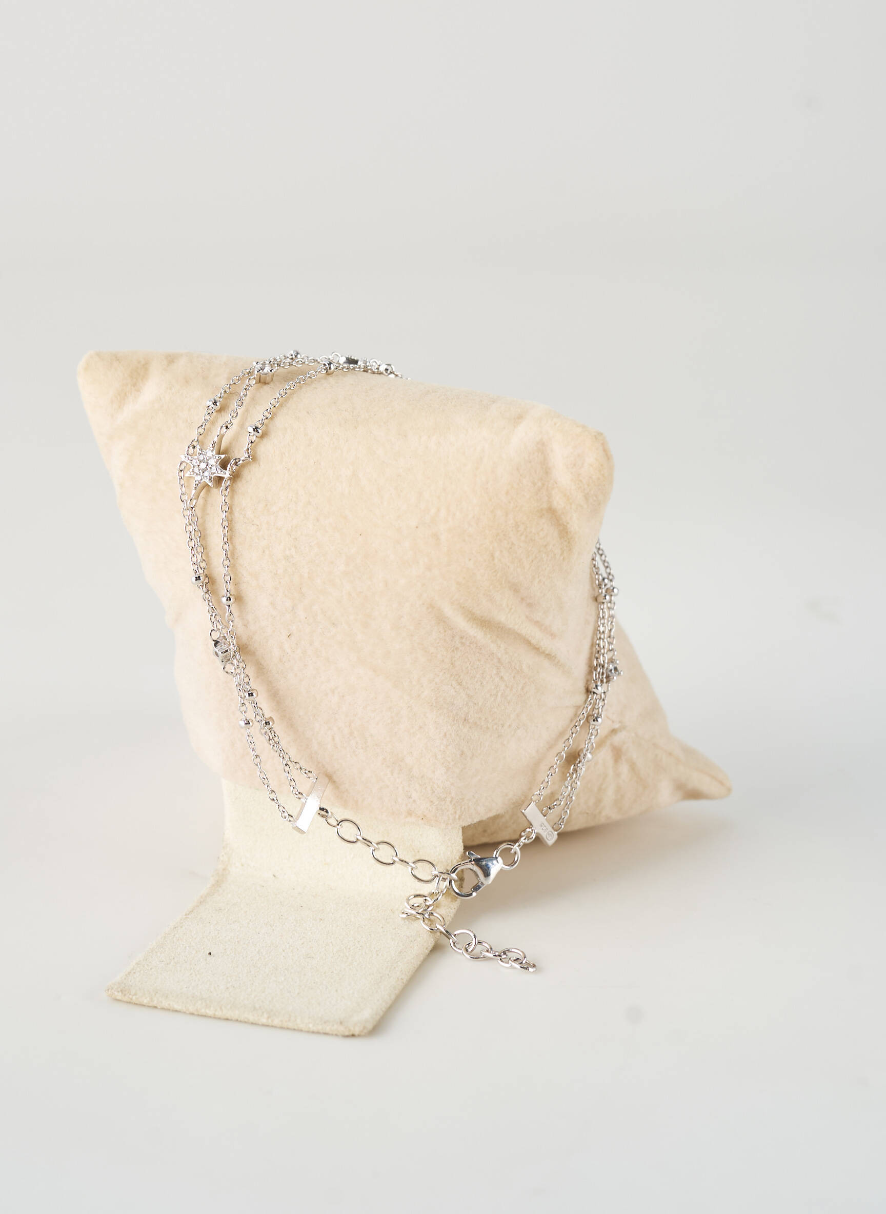 Bracelet fermeture fermoir mousqueton argent TATA GISELE femme
