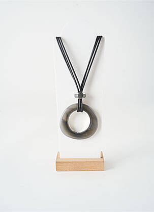 Collier matériaux métal noir TATA GISELE femme