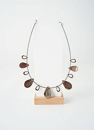 Collier matériaux métal noir TATA GISELE femme