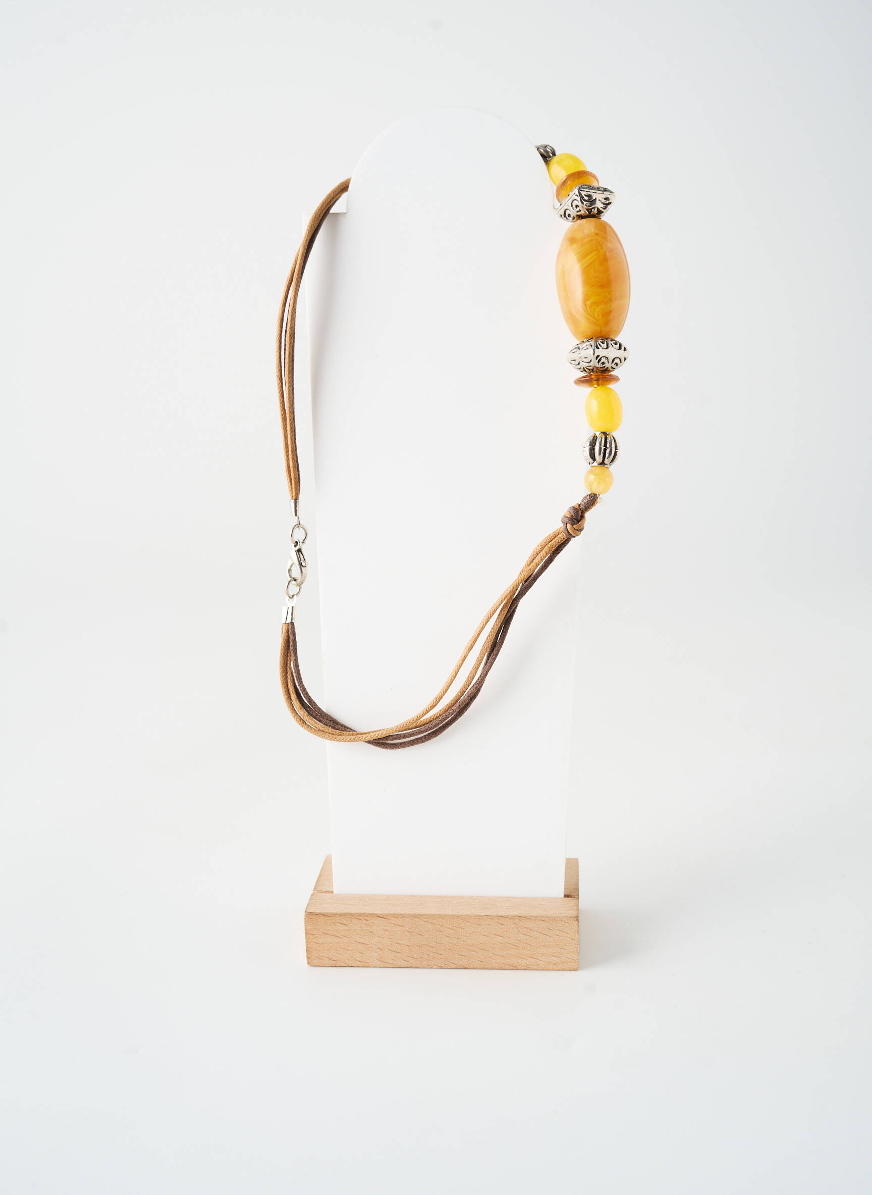 Collier ornement pierre marron TATA GISELE femme
