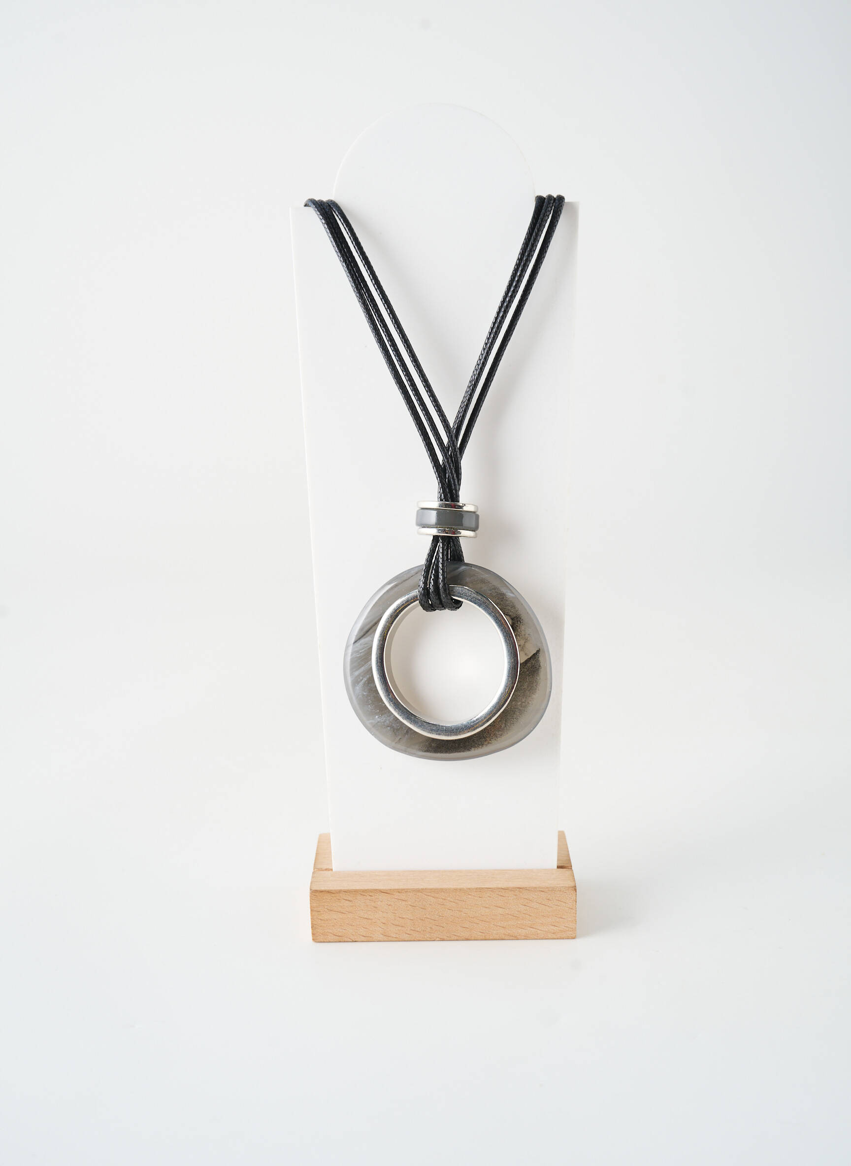 Collier matériaux métal noir TATA GISELE femme
