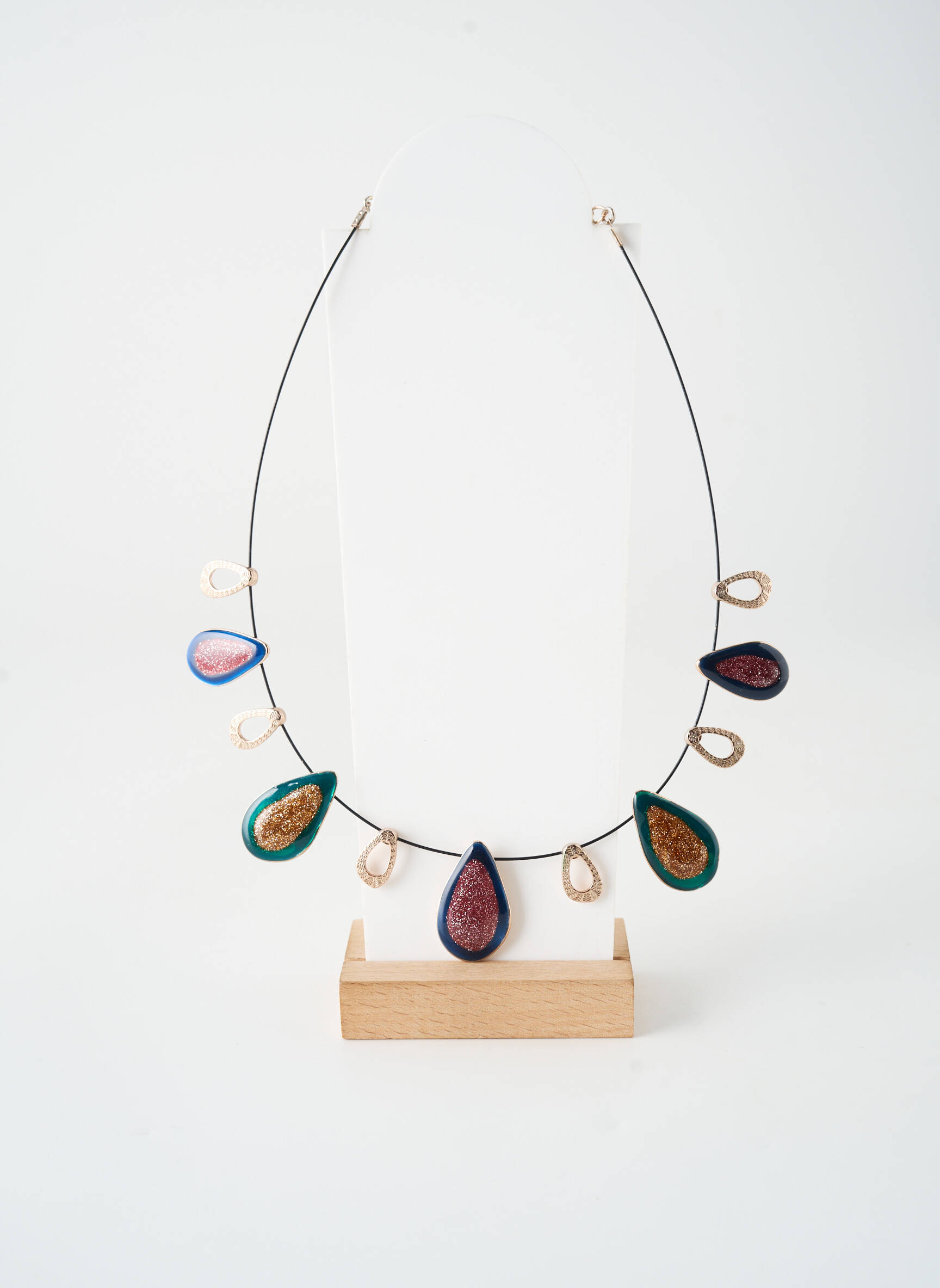 Collier matériaux métal noir TATA GISELE femme