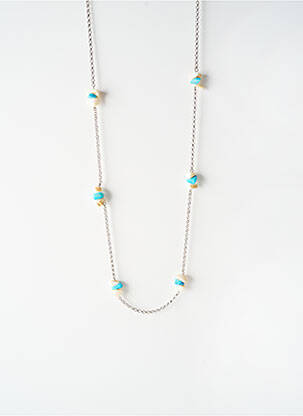 Sautoir ornement pierre bleu TATA GISELE femme