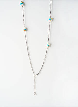 Sautoir ornement pierre bleu TATA GISELE femme