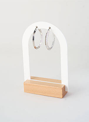 Boucles d’oreilles fermeture fermoir créole argent TATA GISELE femme