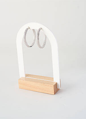 Boucles d’oreilles fermeture fermoir créole argent TATA GISELE femme