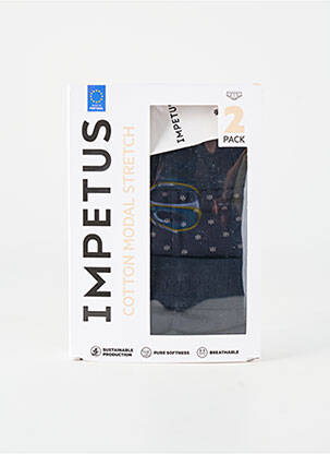 Slip imprimé fantaisie noir IMPETUS homme