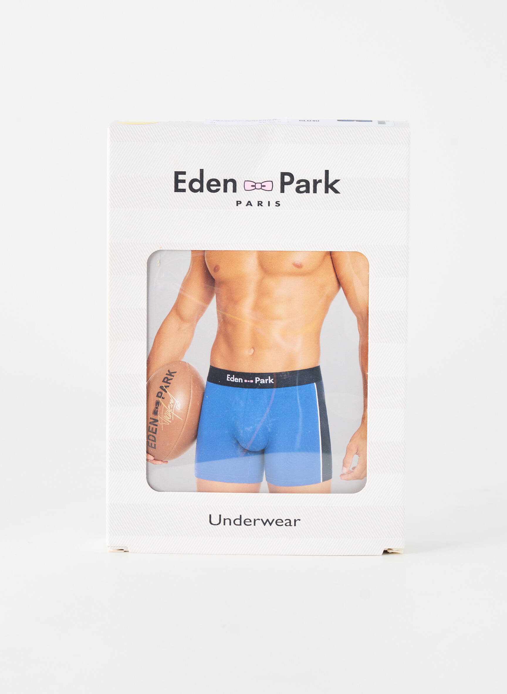 Boxer stretch bleu EDEN PARK homme