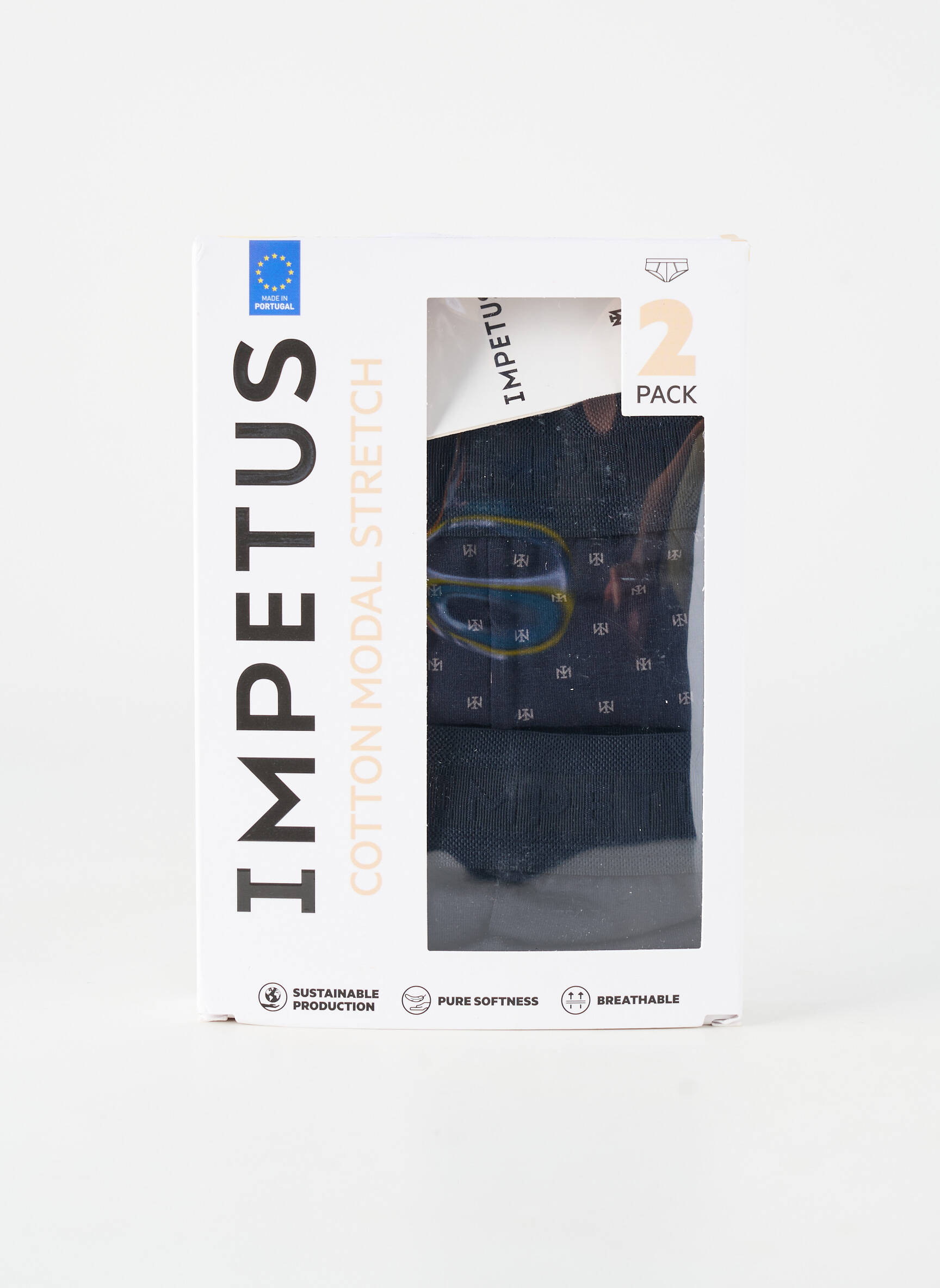 Slip imprimé fantaisie noir IMPETUS homme