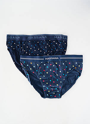 Slip tissage popeline bleu MASSANA homme