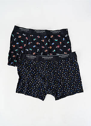 Boxer imprimé fantaisie noir MASSANA homme