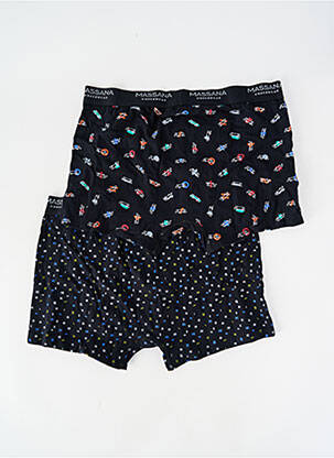 Boxer imprimé fantaisie noir MASSANA homme