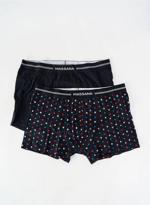 Boxer imprimé fantaisie noir MASSANA homme