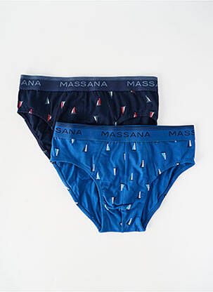 Slip tissage popeline bleu MASSANA homme