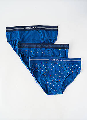 Slip tissage popeline bleu MASSANA homme
