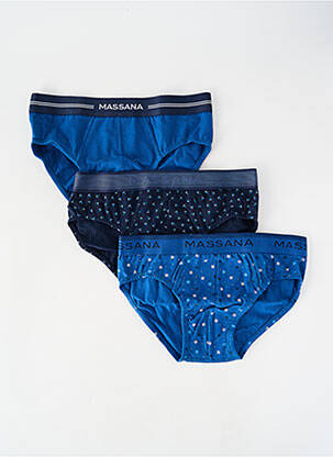 Slip tissage popeline bleu MASSANA homme
