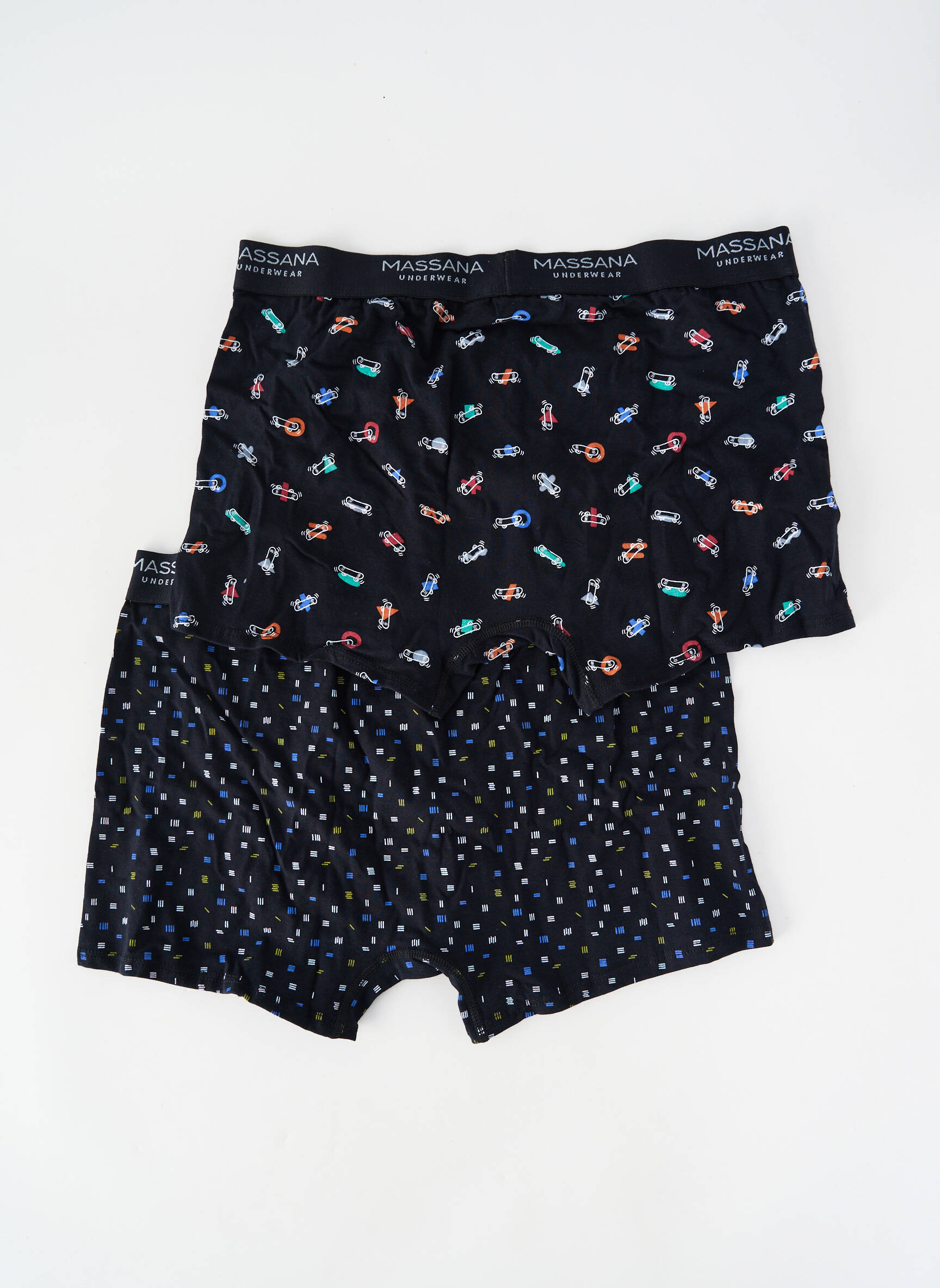 Boxer imprimé fantaisie noir MASSANA homme