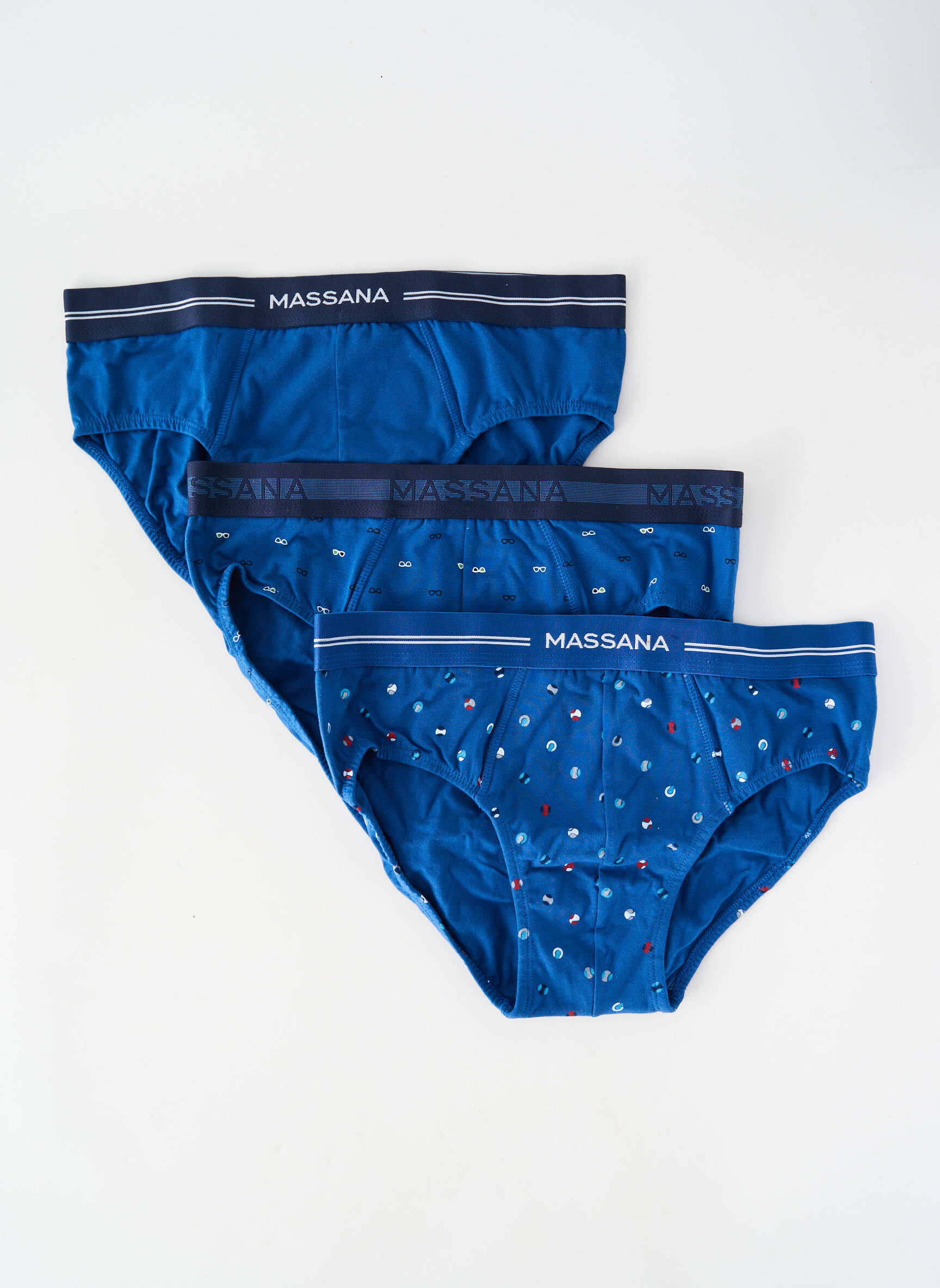 Slip tissage popeline bleu MASSANA homme